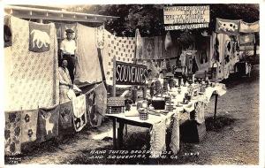 Adairsville GA Bed Spreads Souvenirs Signed Cline 1933 RPPC Postcard