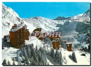 Postcard Modern Morzine Avoriaz Haute Svaoie part of the resort and ski slope...