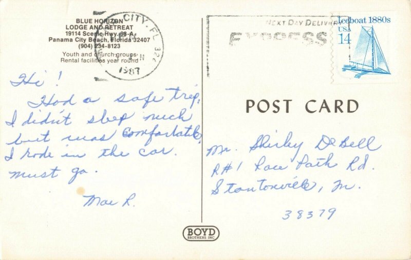 Postcard Blue Horizon Lodge Retreat Panama City Beach Florida