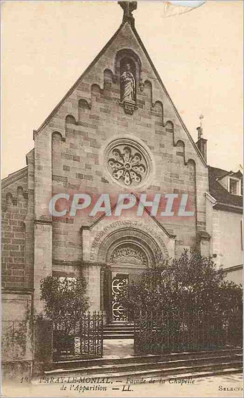 Old Postcard Paray le monial the facade the appearance of chapel