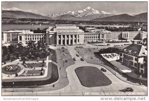 Switzerland Geneve Palais de l'O N U et le Mont Blanc Photo