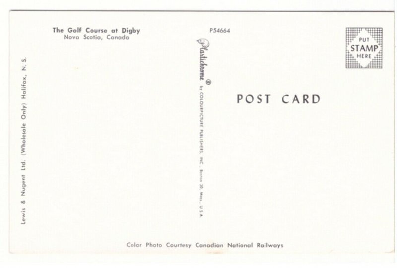 Golf Course, Digby, Nova Scotia, Vintage Chrome Postcard