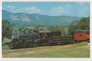 Conway Scenic Railroad 0-6-0 No. 47 Steam Train White Horse Ledge Postcard