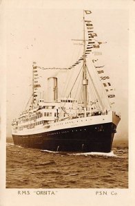 R.M.S Orbita  Real Photo R.M.S Orbita , Pacific Steamship Navigation Company ...