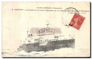 Old Postcard warship Marine Militaire Francaise Danton Breastplate future Wing