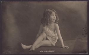 Childhood,Girl Postcard