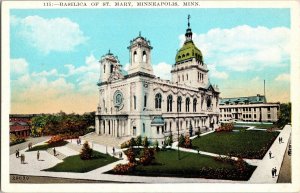 Basilica St. Mary Minneapolis Minn HA Olson Specialty Co Postcard Unposted Vtg 