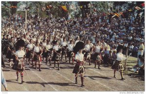 Massed Pipe Bands , Highland Games , ANTIGONISH , Nova Scotia , Canada , 40-60s