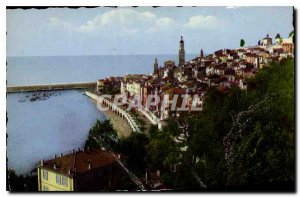 Postcard Moderne Menton Old Town