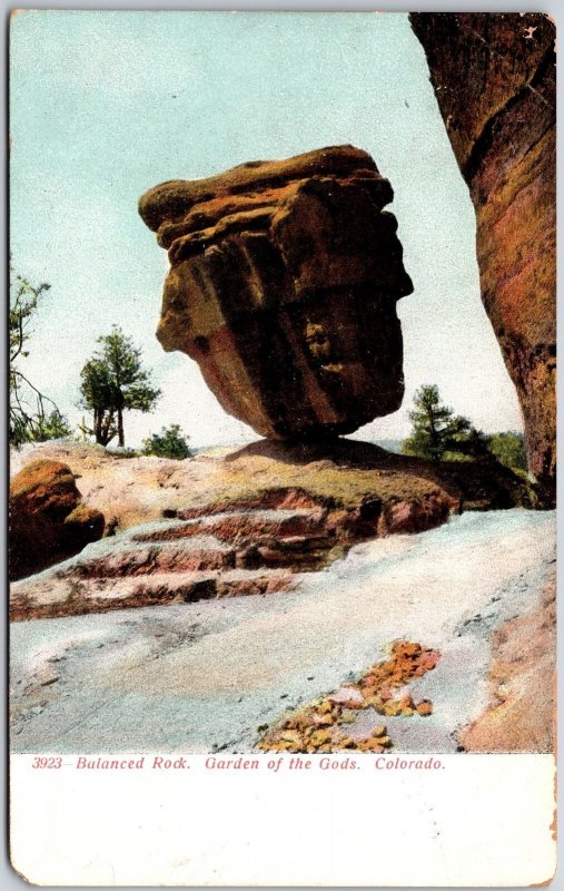 Balanced Rock Garden Of The Gods Colorado CO Historic Attraction Postcard