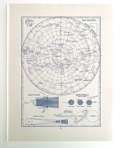 Constellations Southern Hemisphere Chart 1938 Astronomy Print Planets Moon DWU7