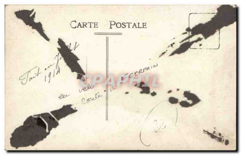 Old Postcard Cycle Cycling cycling MAP Photo St Germain en Laye Road (78) 1914