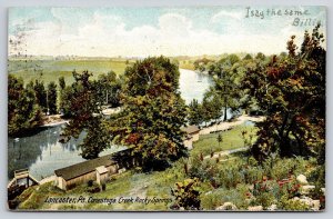Lancaster Pennsylvania~Conestoga Creek~Rocky Springs~Reflection~1906 Postcard