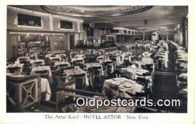 Astro Roof, Hotel Astor Restaurant, New York City, NYC USA Unused 
