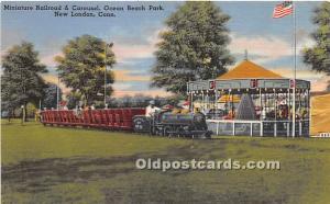 Miniature Railroad & Carousel, Ocean Beach Park New London, Connecticut, CT, ...