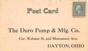 B61/ Dayton Ohio Postcard c1910 Duro Pump & Manufacturing Company