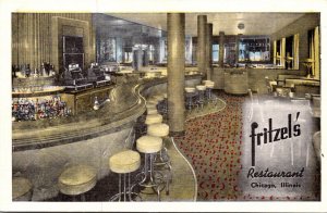 Illinois Chicago Fritzel's Restaurant Interior Showing Bar