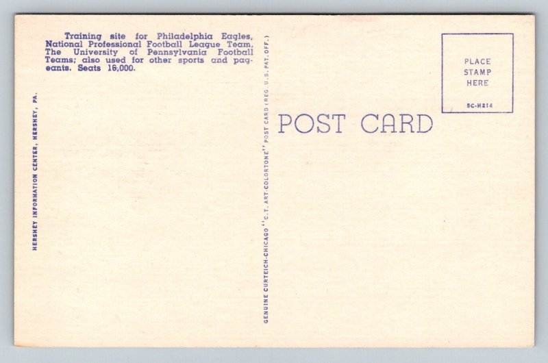 The Hershey Stadium  The Chocolate Bowl  Pennsylvania    Postcard