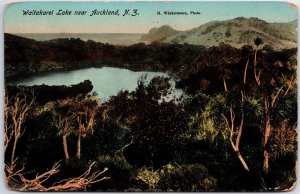 VINTAGE POSTCARD WAITAKEREI LAKE NEAR AUCKLAND NEW ZEALAND c. 1907-1915