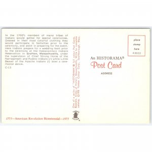 Postcard Native American Ceremony Grafton MA 1970s