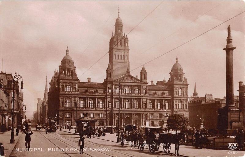 BR75318 chariot  municipal building  real photo   glasgow  scotland