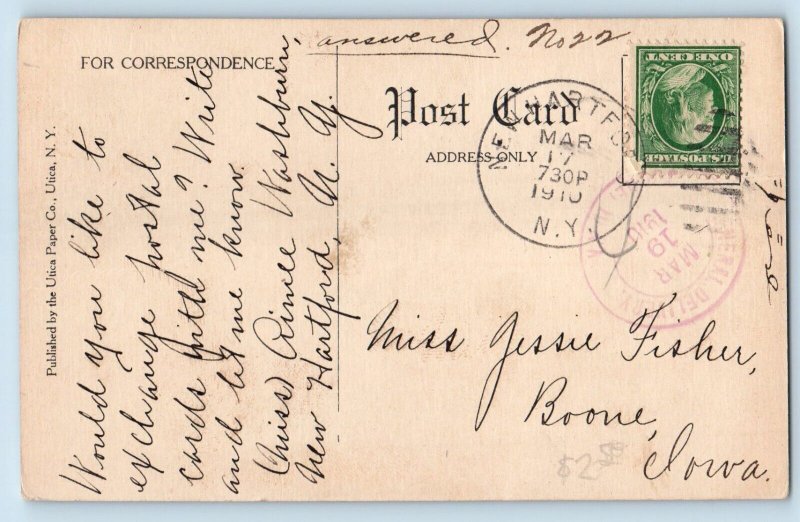 Utica New York NY Postcard Residence Vice President James Sherman Building 1910