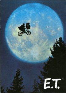 postcard movie  E.T.  The Extra Terrestrial  - bicycle with moon