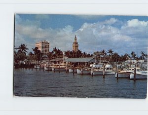 Postcard General view of the fishing fleet at Bayfront Park, Miami, Florida