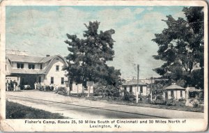 Fisher's Camp Lexington, Kentucky Highway 25 Vintage Postcard KJ5