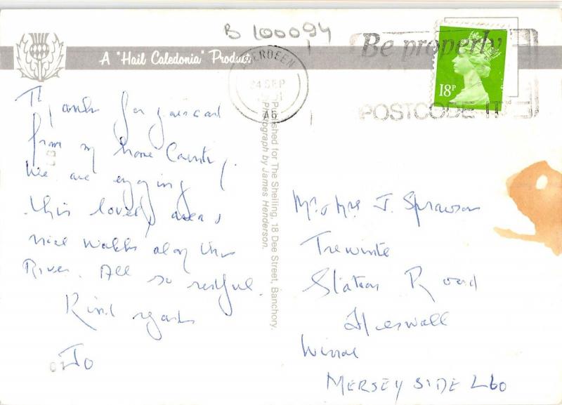 B100094 banchory the river dee  scotland