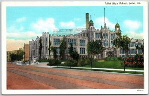 Joliet High School Campus Building Street View Joliet Illinois IL Postcard