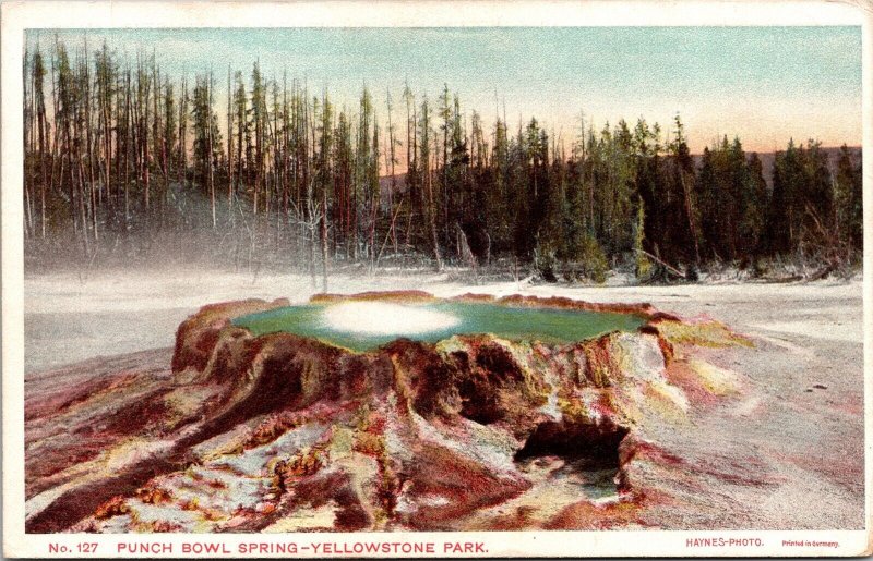 Punch Bowl Spring Yellowstone Park WB Postcard UNP VTG Unused Vintage 