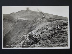 Wales Cymru SNOWDON Train at CLOGWYN STATION c1950s RP Postcard by Valentine