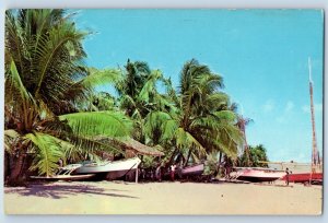 Marshall Island Postcard Coral Beach in Kwajalein Atoll 1968 Vintage Posted