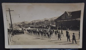 Parade with Military - RPPC Azo - Early 1900s