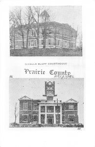 J46/ DeValls Bluff Arkansas RPPC Postcard c1950s Prairie County Court House 179