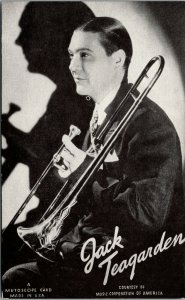 Vtg 1940s Jack Teagarden Mutoscope Card American Jazz Trombonist Singer Postcard