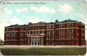 Postcard SCHOOL SCENE Pittsburg Kansas KS AI4829