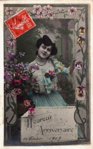 Beautiful Victorian Lady Vintage RPPC C367