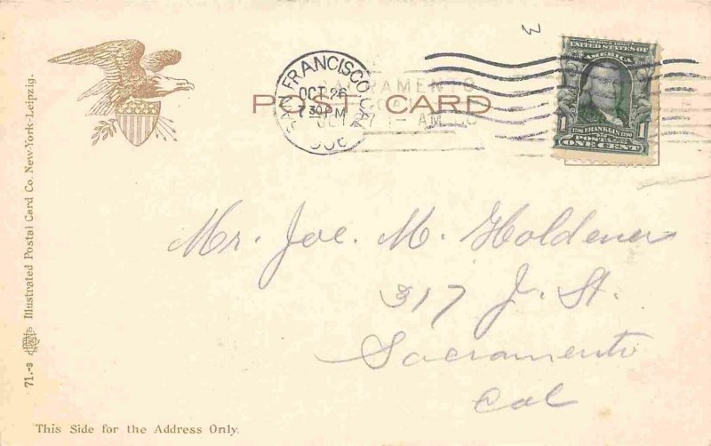 Life Savers Lifeboat in the Breakers 1906 postcard