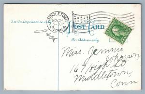 MIDDLETOWN CT 1912 ANTIQUE POSTCARD