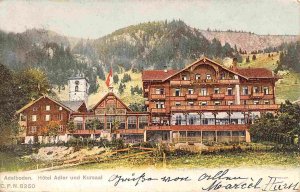 Hotel Adler & Kursaal Cure Room Adelboden Switzerland 1906 postcard