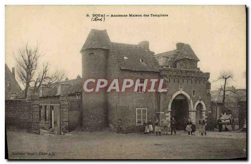 Old Postcard Douai Old Templiershouse (animated)