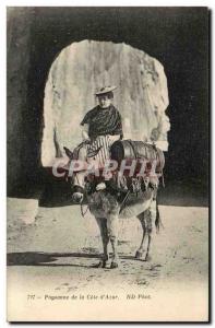 La Turbie - Peasant of Cote d & # 39Azur - ass - donkey - Old Postcard