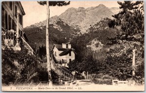 Vizzavona - Monte D'oro Vu Du Grand Hotel France Mountains at Back Postcard