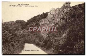 Old Postcard Pont-D'ouilly La Roche Lion