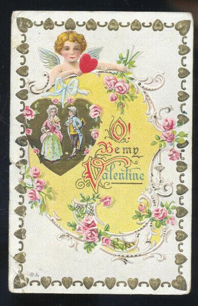 VINTAGE VALENTINES DAY VALENTINE POSTCARD EDMONTON ALBERTA BURY QUEBEC