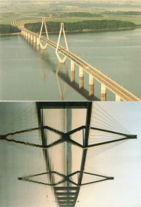 Faro Falster Zeeland Brucke Bridge Queen Margaret Denmark Postcard