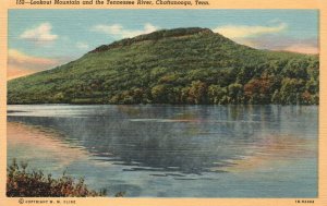 Vintage Postcard 1920's Lookout Mountain & Tennessee River Chattanooga Tenn.