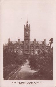 Eccles Old Road Hope Hospital Entrance Lancashire RPC Old Postcard